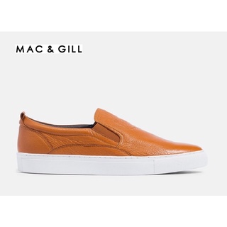 Mac&amp;Gill รองเท้าผู้ชายหนังแท้แบบสวมนุ่มสบายเทา Laurel Wreath MAC&amp;GILL Loafer