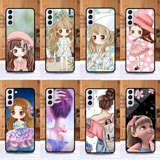 เคส Samsung S21 plus / S30 plus ใช้เคสเดียวกัน ลายการ์ตูนผู้หญิง ขอบนิ่มหลังแข็ง เคสมือถือ เคสโทรศัพท์ Case เคส TPU