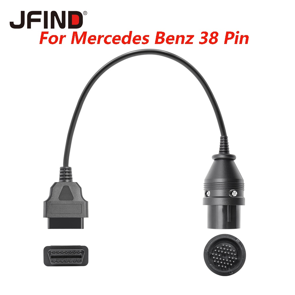 สายเคเบิลต่อขยาย OBD 38 พิน เป็น 16 พิน 16 พิน 14 พิน สําหรับ Mercedes BENZ 38PIN OBD2 ELM327 14 พิน