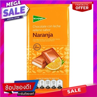 เอลกอร์เตอิงเกลส์ช็อกโกแลตนมสอดไส้ครีมรสส้ม 100กรัม El Corte Ingles Milk Chocolate with Orange Cream Filling 100g.