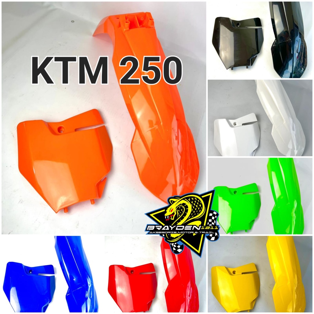 KTM 250 2017 FRONT FENDER และจานหมายเลข KTM 250 2017