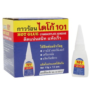 Daico กาวร้อนไดโก้ 101ของแท้ (12หลอด/กล่อง)