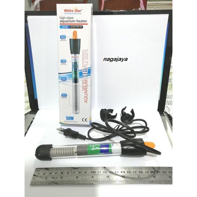 เครื่องทําความร้อนตู้ปลา บ่อเครื่องทําน้ําอุ่นตู้ปลา Nikita star LS 50 nikita 50 วัตต์