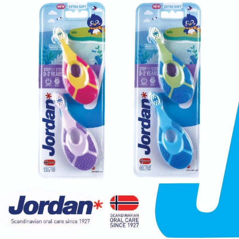 แปรงสีฟันเด็ก Jordan kid Step1 อายุ 0-2 ปี (แพ็ค คู่)​ multipack แปรงสีฟันเด็กจอร์แดน  จอแดน