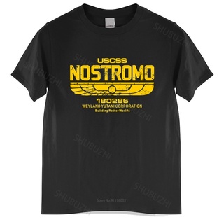 ถูกสุดๆเสื้อยืด ผ้าฝ้ายแท้ พิมพ์ลายเอเลี่ยน Weyland Yutani CORP Nostromo Crew USCSS แฟชั่นฤดูร้อน สําหรับผู้ชาย และผู้หญ