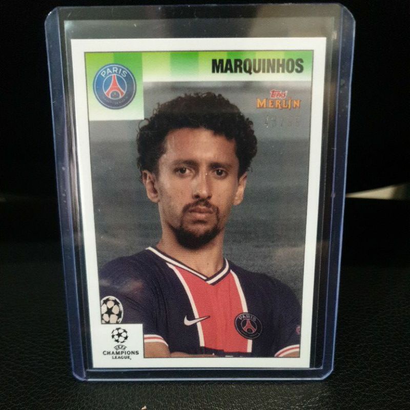 การ์ดสะสมฟุตบอล  Topps Merlin Heritage 95 Marquinhos /99