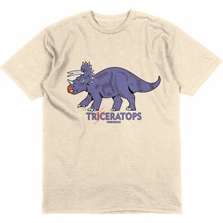 เสื้อยืดคอกลมเสื้อยืด พิมพ์ลายกราฟฟิค Fredskids Triceratops Ss Cream สําหรับเด็กS-5XL