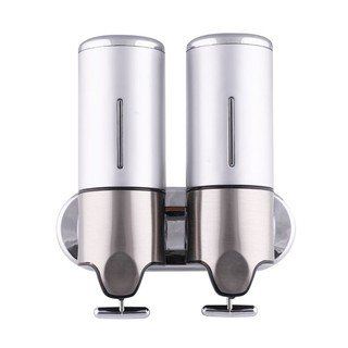 Bathroom accessories SOAP DISPENSER MOYA HSD-8009-2 GREY-CHROME Bathroom accessories toilet อุปกรณ์ในห้องน้ำ ที่กดสบู่ M