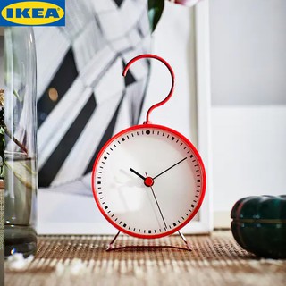 IKEA SNIFFA สนิฟฟา นาฬิกาปลุก นาฬิกาตั้งโต๊ะ, แดง9x15 ซม.ไม่มีเสียงติ๊กต็อก เพราะมีกลไกแบบไร้เสียง