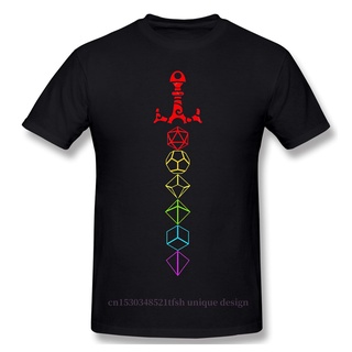 เสื้อยืด ผ้าฝ้ายแท้ พิมพ์ลายเกม Dungeon Master Adventure Games Dice Sword LGBT Tabletop RPG สีดํา สไตล์ฮาราจูกุ สําหรับผ