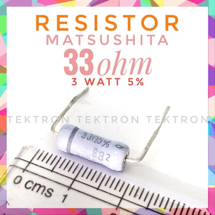 33ohm Matsushita Resistor 3watt 5%, 33, 33r, panasonic