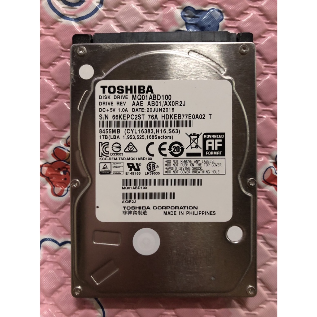 HDD NB 2.5 TOSHIBA 1TB มือสอง
