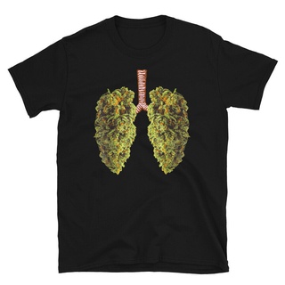 Weed Lungs Marijuana Lovers Weed Stoners Funny Cool 420 เสื้อยืดลําลองสําหรับผู้ชายผู้หญิงแขนสั้นคอกลมพิมพ์ลาย