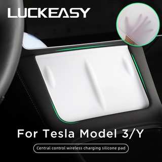 Tesla อุปกรณ์เสริมFor Tesla Model 3 Model Y Tye Wireless Charger AntiSli Mat Car hone Charging AntiSli Mat Model 3 2022