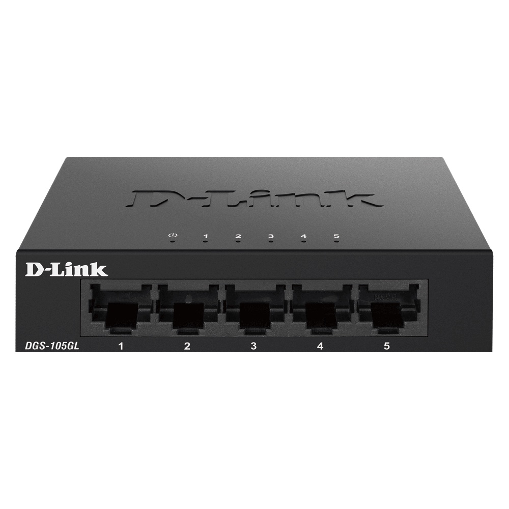 D-LINK DGS-105GL 5 Port Gigabit Metal Unmanaged Desktop Switch