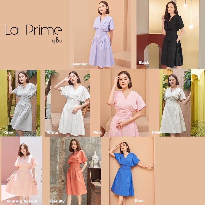 La Prime by Bo ลาพรีม Abstract Dress แอบสแทรค เดรส BASIC-03