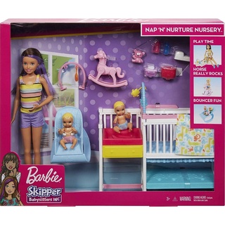 Barbie Nursery Playset with Skipper Babysitters Doll ตุ๊กตาบาร์บี้ เนอสเซอรี่ของ Skipper ของแท้