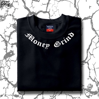 เสื้อตราหานคู่ - เสื้อผ้าผู้ชาย•MONEY GRIND เส้นโค้งเสื้อยืดคุณภาพS-5XL