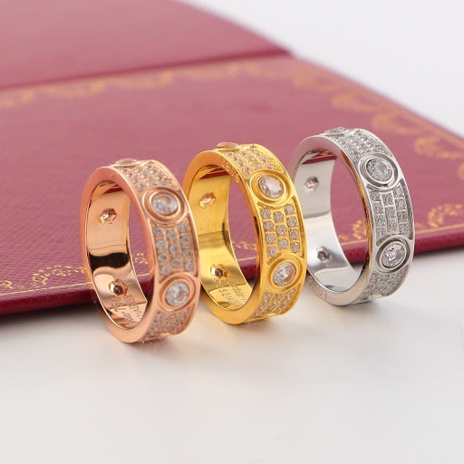 แหวนมินิมอล ทองปลอม แหวน Cartier love Ring Hi-end 1:1 เป๊ะทุกจุด แหวนคาร์เทียร์ แหวนแบรนด์เนม  แหวนเพชร CAT22