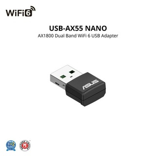 ASUS USB-AX55Nano AX1800 Dual Band WiFi 6 USB Adapter