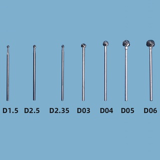 ดอกสว่านทังสเตนคาร์ไบด์ เหล็กทังสเตน 2.35 มม. สําหรับทันตกรรม 10 ชิ้น D1.5-D06