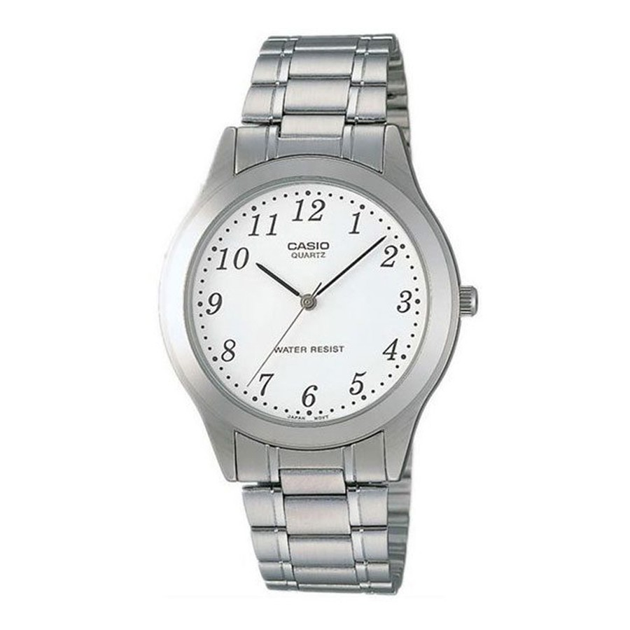 Casio Standard นาฬิกาข้อมือผู้ชาย สายสแตนเลส รุ่น MTP-1128,MTP-1128A,MTP-1128A-7B - สีเงิน