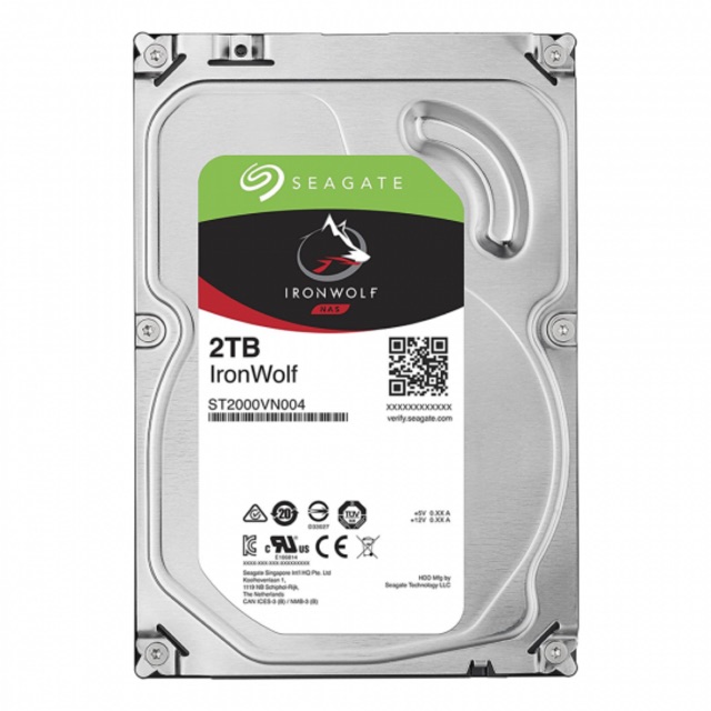 2 TB HDD (ฮาร์ดดิสก์แนส) SEAGATE IRONWOLF 5900RPM SATA3 (ST2000VN004)