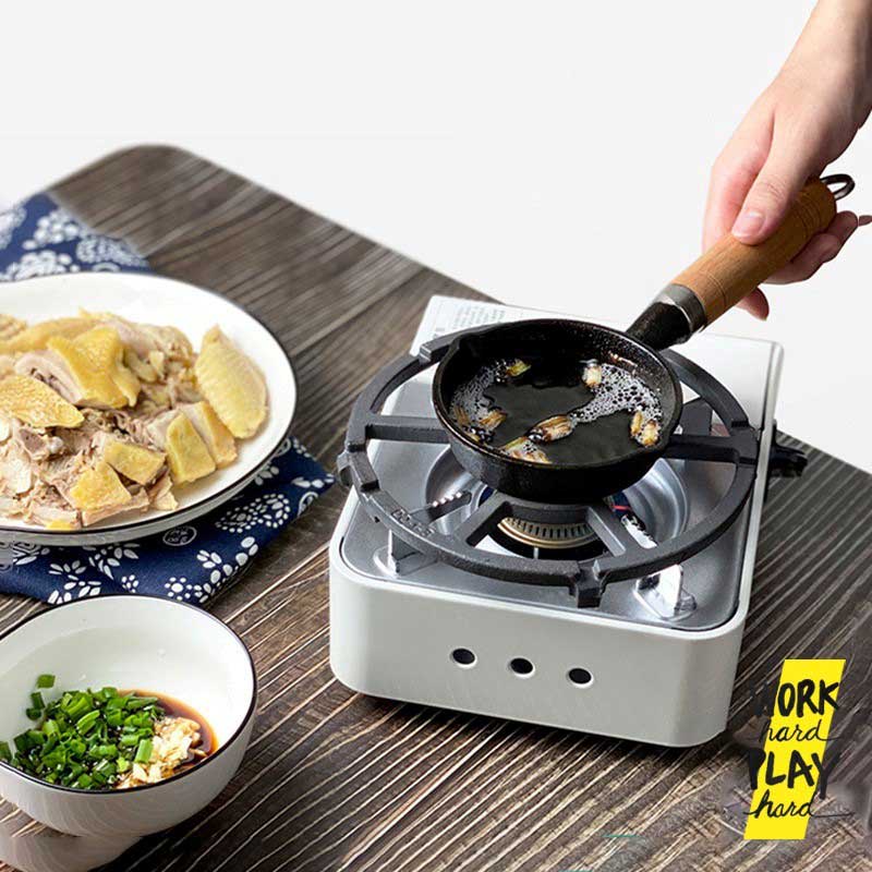 WHPH shop กระทะทอดไข่ดาว Sauce Pan 10/15cm กระทะเหล็กหล่อ ด้ามไม้จริง คุณภาพงานส่งออก ขายบน Amazon