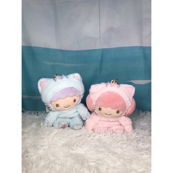 Little Twin Stars Sanrio ตุ๊กตา พวงกุญแจ ลิตเติ้ล ทวิน สตาร์ Kiki Lala กิกิ ลาล่า ชุด แมว