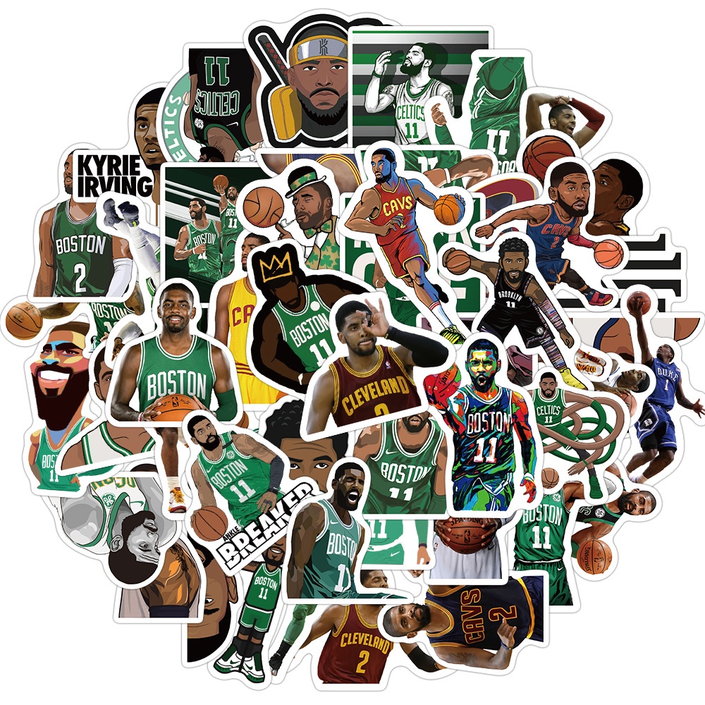 50 แผ่น Irving Kyrie Irving Irving Basketball Star สติ๊กเกอร์กันน้ํา สติ๊กเกอร์ติดกระเป๋าเดินทาง สติ