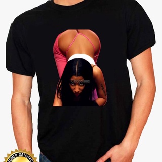 เสื้อยืดผู้ชาย เสื้อยืด ผ้าฝ้ายแท้ แบบนิ่ม ระบายอากาศ พิมพ์ลาย Nicki Minaj สีชมพู สําหรับผู้ชาย En042 S-5XL