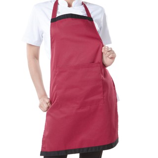 🔥แนะนำ!! เอโร่ ผ้ากันเปื้อนเต็มตัว สีแดงแถบดำ aro Apron Body Red