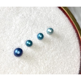 ขายส่งไข่มุกน้ำจืด ของเเท้ 100% ขนาด 6-8 มม. สี Teal,Deep blue,Forest (คละสี) ฝ