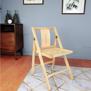 เก้าอี้พับ/Dining/Chair/Evergreen-Furniture /Folding Chair C-FC4 ผลิตจากไม้ยางพารา( มี 2 สีให้เลือก )