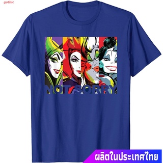 เสื้อยืดผ้าฝ้ายพิมพ์ลายขายดี เสื้อยืดลำลอง Disney Villains Female Baddies Not Sorry T-Shirt Mens Womens T-shirts