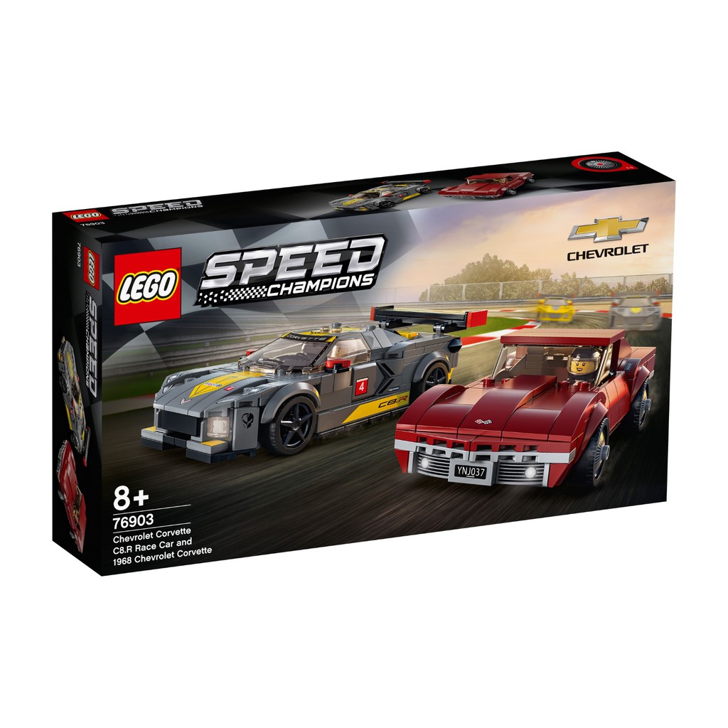 Lego 76903 Speed ​​Champion Chevrolet Corvette C8.R & 1968 เลโก้แท้
