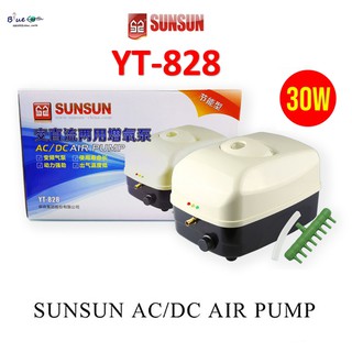 ปั๊มลม SUNSUN YT-828 ออกซิเจนแบบมีแบตเตอรี่ ไฟดับปลาไม่ตาย