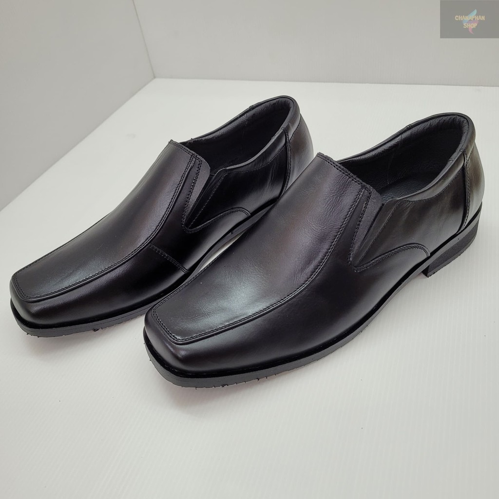 รองเท้าหนังคัชชู ผู้ชาย สีดำ AGFASA รุ่น 456 งานดี หนังเกรด PREMIUM การันตี ทรงสวยใส่ทน size 40-48