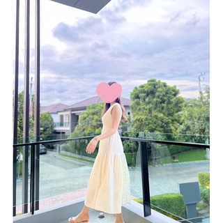 เดรสลูกไม้ปักฉลุสีครีม งานป้าย Valley girl SizeL ***มือ1ป้ายห้อย