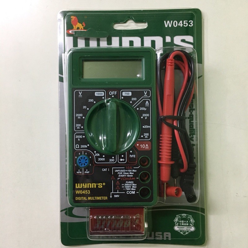 ดิจิตัลมัลติมิเตอร์ Digital multimeter WYNN’S W0453