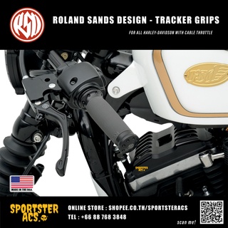 **ฟรีส่งผ่อน0%** RSD Roland Sands Design - Tracker Grips ปลอกแฮนด์สำหรับ Harley-Davidson Sportster, Dyna, Softail