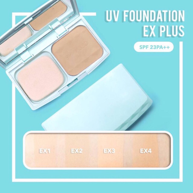 Cezanne UV Foundation EX Plus Powder SPF23PA++  #EX1 Cream Beige แป้งผสมรองพื้น เนื้อแป้งโปร่งแสงเพิ
