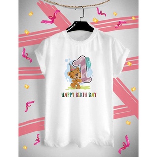 เสื้อยืด ลาย Happy Birthday สุขสันต์วันเกิด ใส่สบาย ไม่ยืด ไม่ย้วย