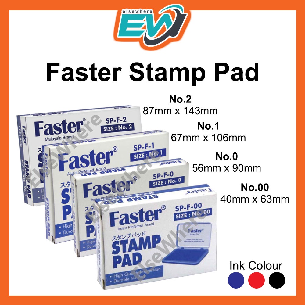 Faster Inkpad / แผ่นแสตมป์ Size00 / Size0 / Size1