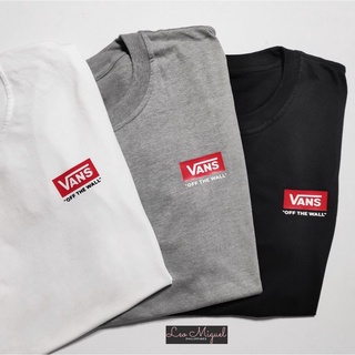 VANS การออกแบบกระเป๋าคลาสสิกเพียงเสื้อยืด UNISEX ผ้าฝ้าย q~%