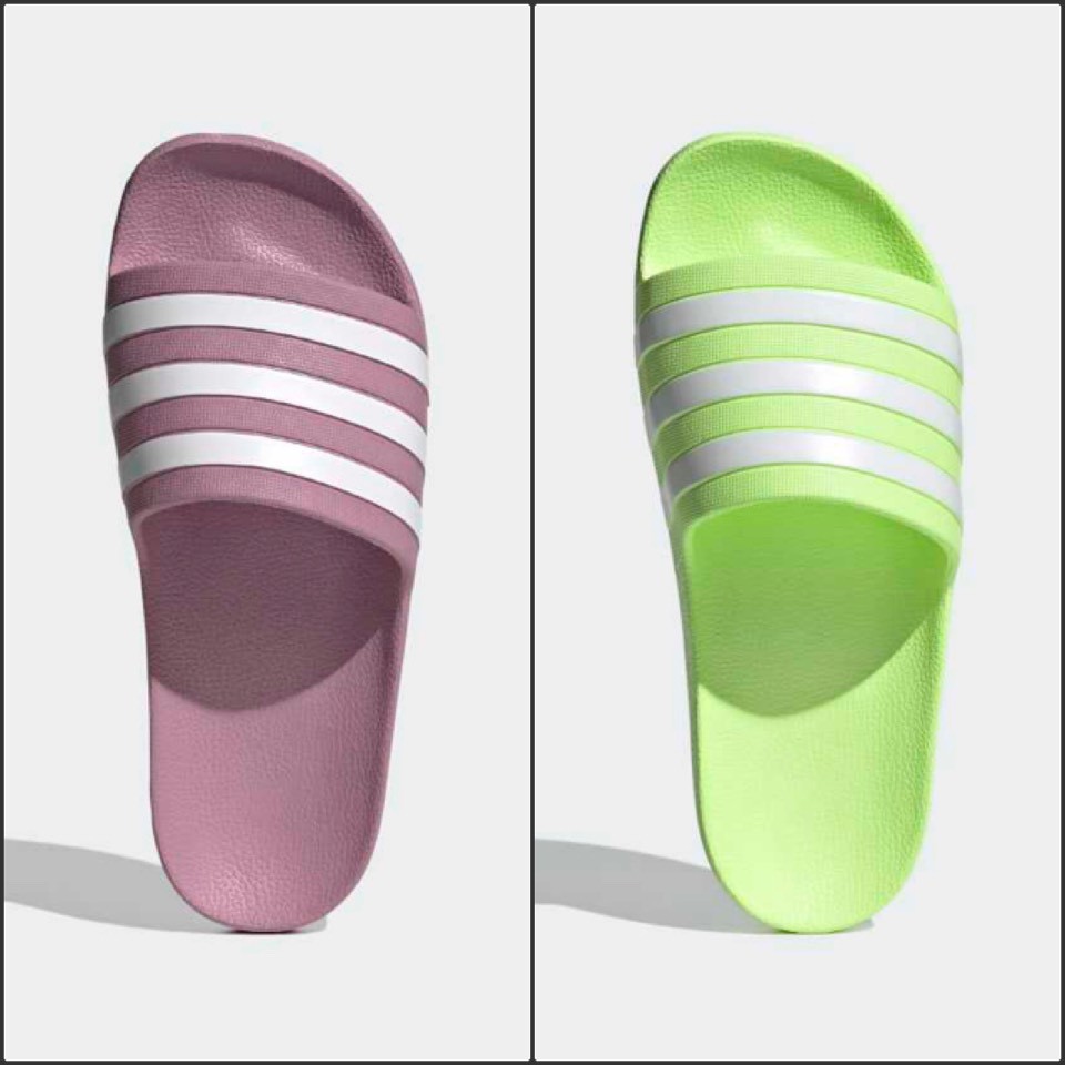 รองเท้าแตะ adidas ADILETTE AQUA สีเขียว / สีม่วง