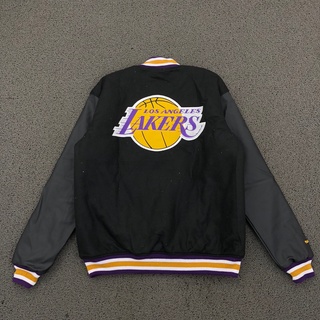 Los ANGELES LAKERS เสื้อแจ็กเก็ตบอมเบอร์ พรีเมี่ยม สีดํา