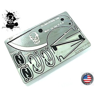 การ์ดเครื่องมือ GrimSurvival Bushcraft Card Made in USA