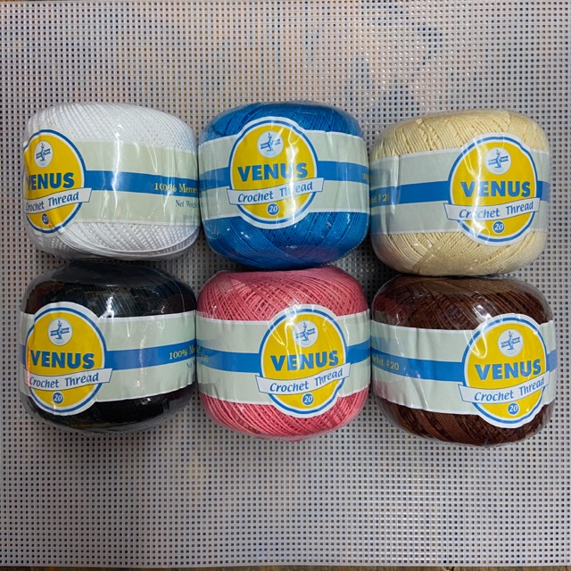 ไหมคอตตอน วีนัส เบอร์ 20 หนัก 50 กรัม  ถักเสื้อ / ถักหูหลุยส์ พร้อมส่ง!!!