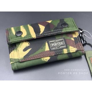 Porter exclusive กระเป๋าสตางค์ แฟชั่นสไตล์ สวยคุณภาพ แท้💯 รุ่น 9081 สีลายทหาร (Army color)